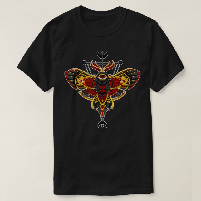 Butterfly Occult Moth Witch Lunar T Shirt (Design framsida)