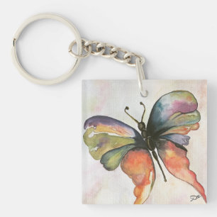 Butterfly och Angel Abstrakt Acrylic Keychain