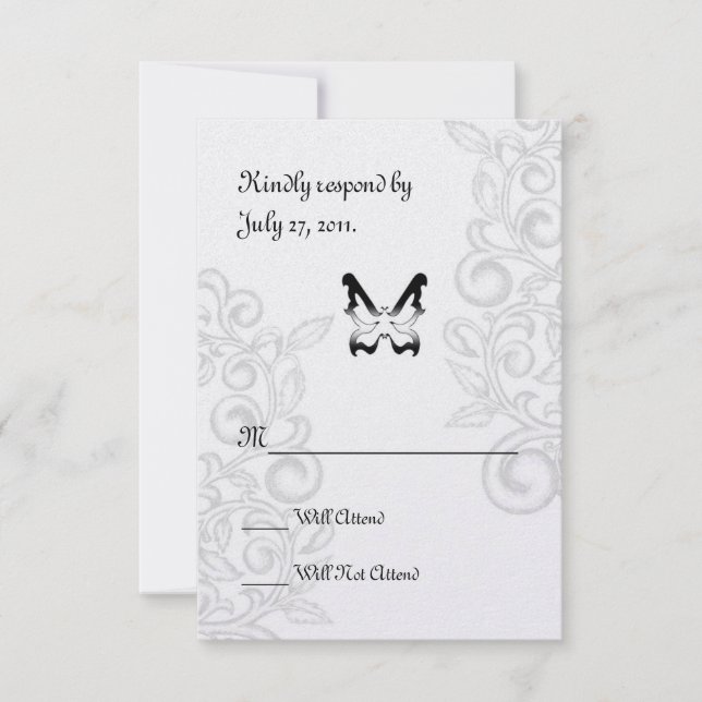 Butterfly och blommande OSA Kort (Framsida)