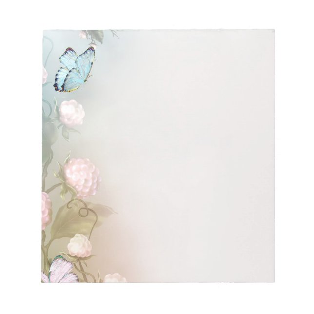 Butterfly och blommor anteckningsblock (Framsida)