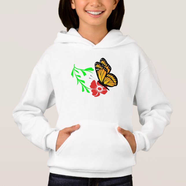 Butterfly och Bloom i Harmony T Shirt (Framsida)