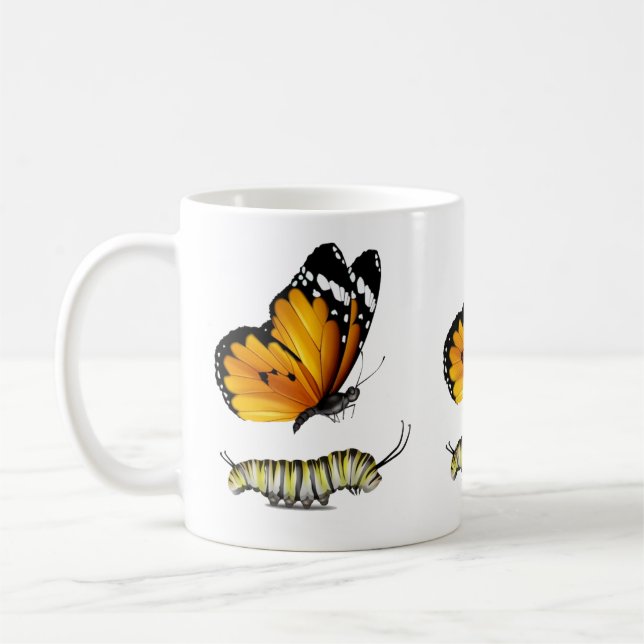 Butterfly och cateringpelare kaffemugg (Vänster)