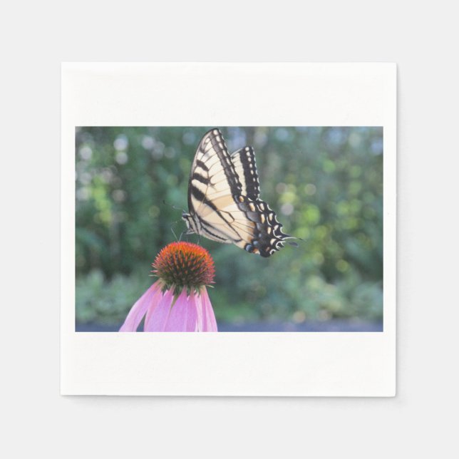 Butterfly och Coneflower Pappersservett (Framsidan)