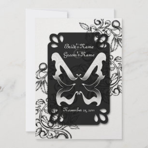 Butterfly och Flourish Inbjudningar