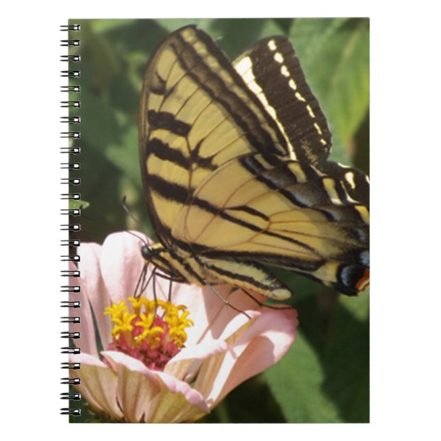 Butterfly och Flower Anteckningsbok Med Spiral (Framsidan)