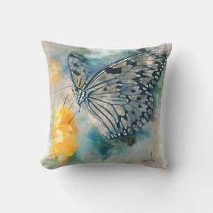 Butterfly och Flower Kudde