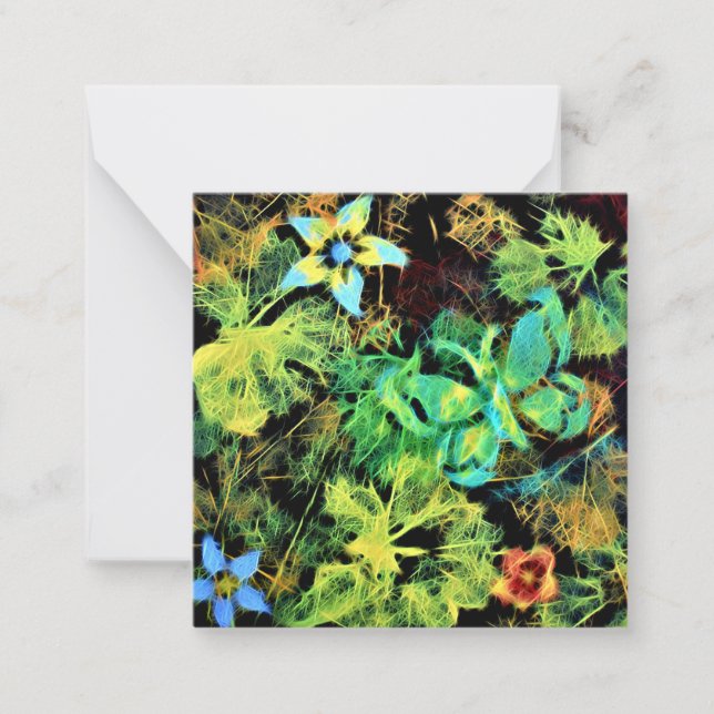 Butterfly och Flower Rodilius Card Anteckningskort (Framsida)
