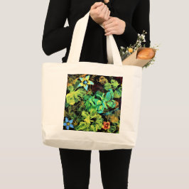 Butterfly och Flower Rodilius Jumbo Tote Tygkasse