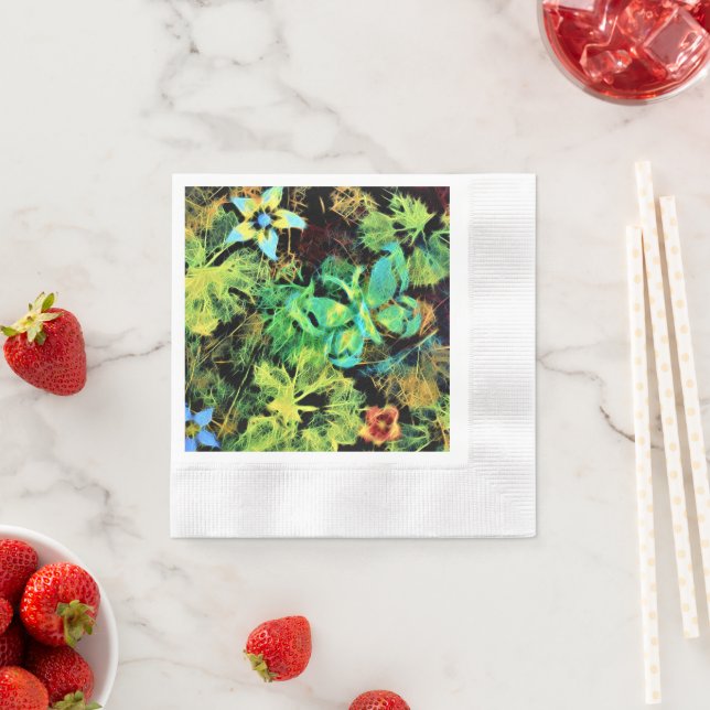 Butterfly och Flower Rodilius Papper Napkins Pappersservett (Insitu)