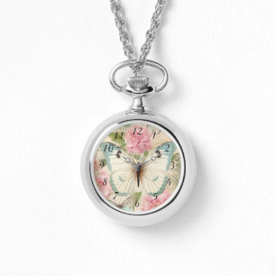 Butterfly och Flowers Armbandsur