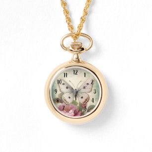 Butterfly och Flowers Armbandsur