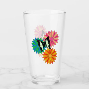 Butterfly och Flowers Glaskopp