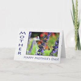Butterfly och Flowers lycklig Mors dag Kort
