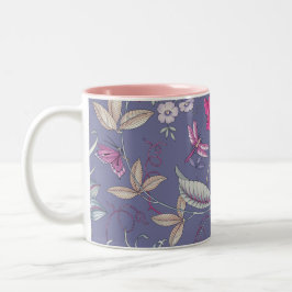 Butterfly och Flowers Mors dag Anpassningsbar Gift Mugg