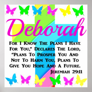 BUTTERFLY OCH KOR JEREMIAH 29:11 PERSONLIG POSTER