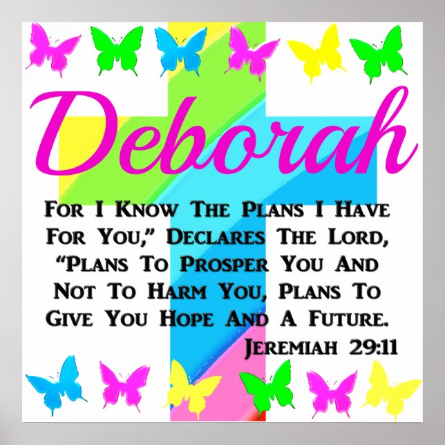 BUTTERFLY OCH KOR JEREMIAH 29:11 PERSONLIG POSTER (Framsidan)