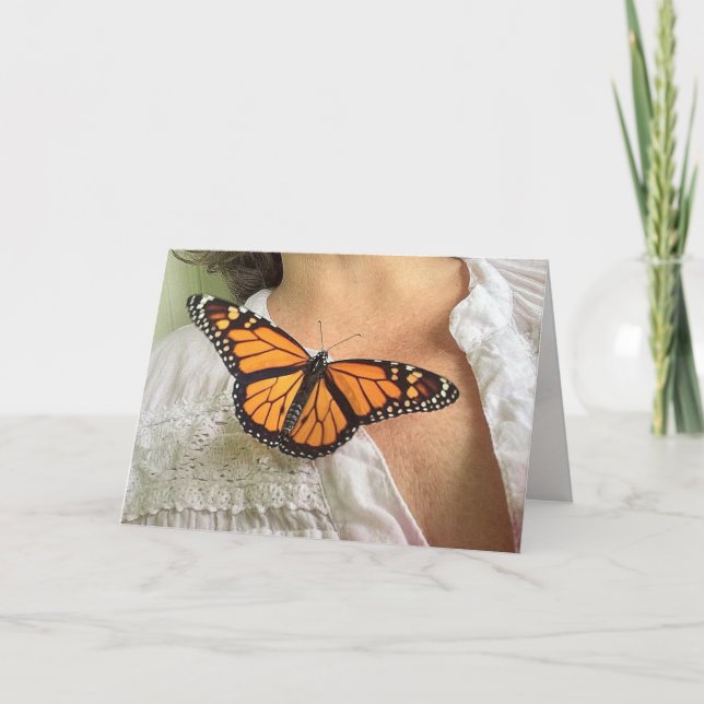 Butterfly och Me-hälsningskort - blank insida Kort (Framsida)