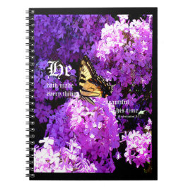 Butterfly och Phlox, Ecclesiastes 3:11 Anteckningsbok