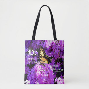 Butterfly och Phlox, Ecclesiastes 3:11 Tygkasse
