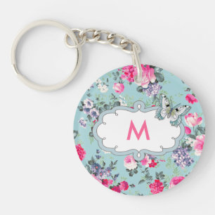 Butterfly och Ro Anpassningsbar Monogram Gift Keyc