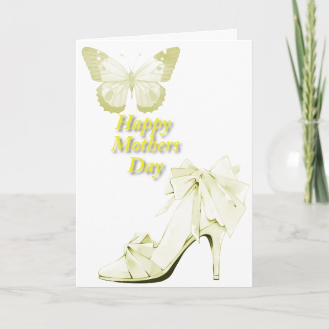 Butterfly och Shoe i Gult Kort (Framsida)