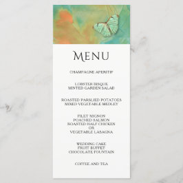 Butterfly och Southwest Färg Bröllop Menu Meny