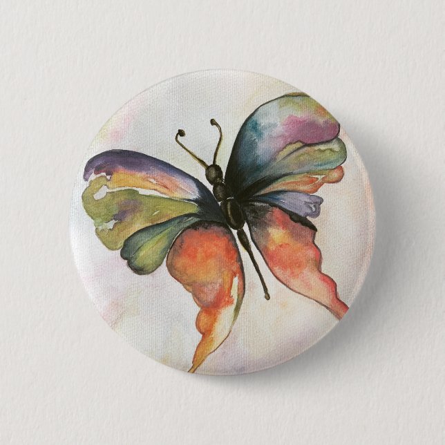 Butterfly of Happiness Button Knapp (Framsida)