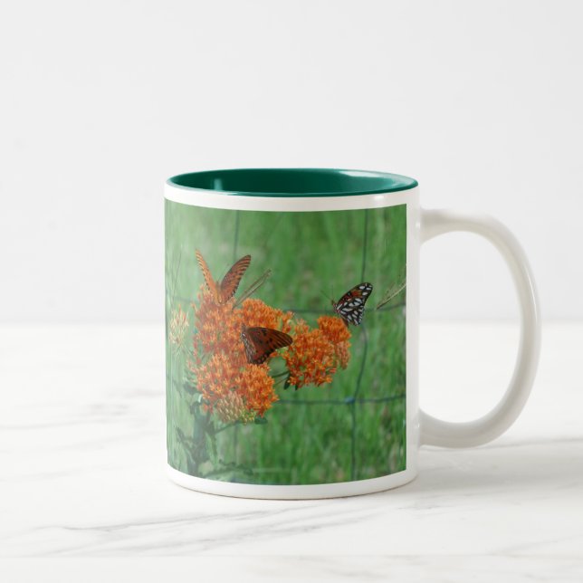 Butterfly Ogräs Två-Tonad Mugg (Höger)