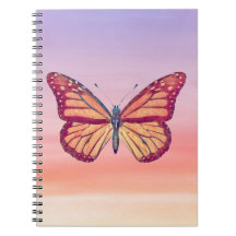 Butterfly Ombre Sunset Tones Journal Notebook