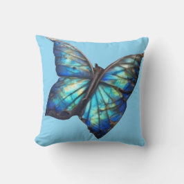 Butterfly on aqua kudde