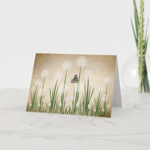 Butterfly On Dandelion Kort