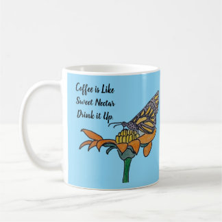 Butterfly on Flower- Coffee Like Sweet Nectar Kaffemugg