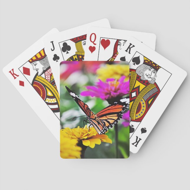 Butterfly on Flowers #2 Spel Kort (Baksidan)