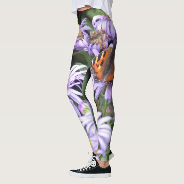 Butterfly On Flowers Leggings (Vänster)