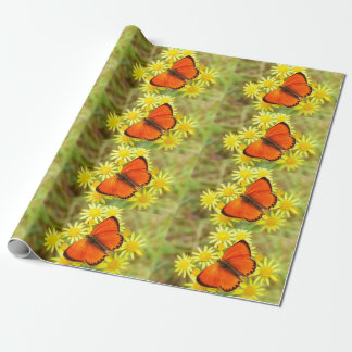 Butterfly On Flowers Presentpapper
