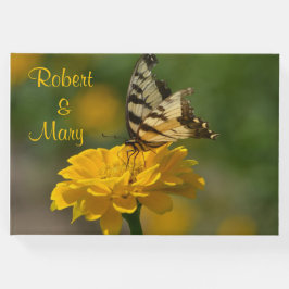 Butterfly On Gult Zinnia Gästböcker