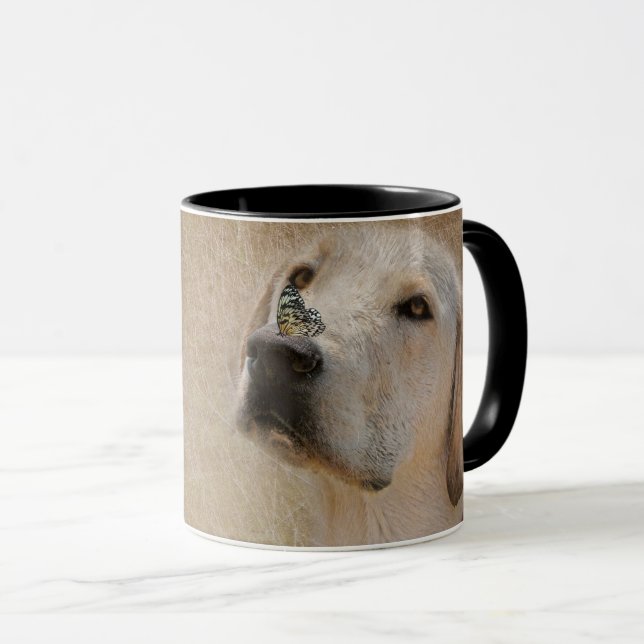 Butterfly on Labrador Retriever Mugg (Framsida höger)