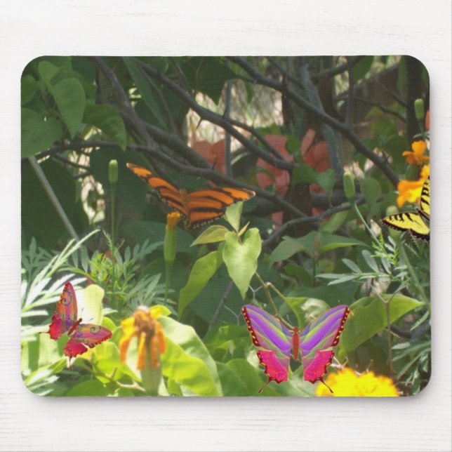 Butterfly On Löv Mousepad Musmatta (Framsidan)