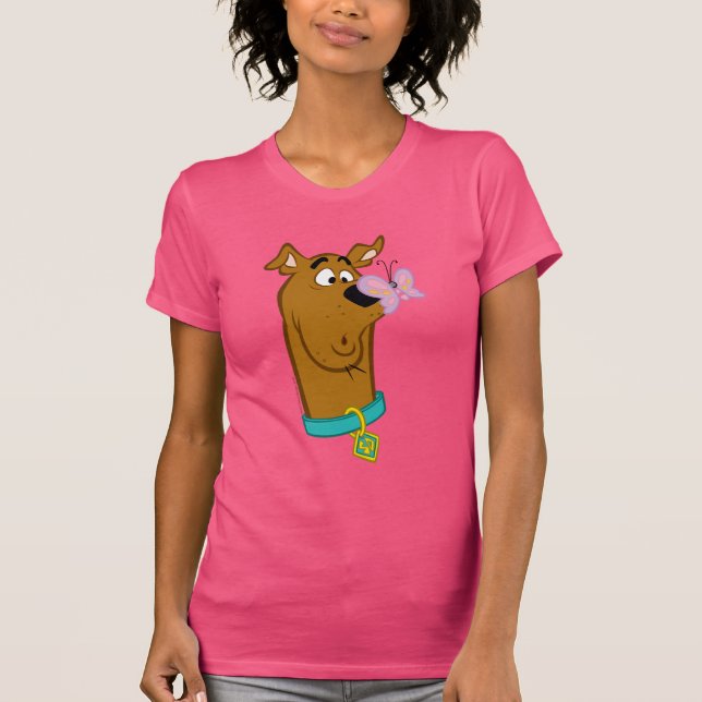 Butterfly on Scooby-Doos näsa T Shirt (Framsida)