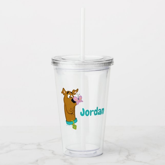 Butterfly on Scooby-Doos näsa Take Away Mugg (Framsida)