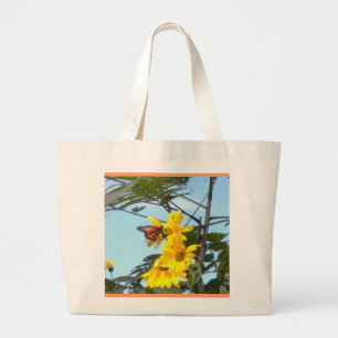 Butterfly on Sunwers Tote Bag Jumbo Tygkasse