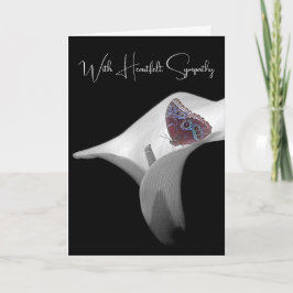 Butterfly On White Lily Kort