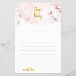 Butterfly Önskemål for Baby Card Flygblad