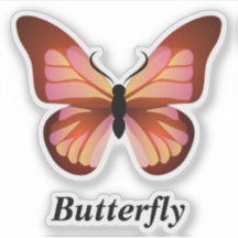 Butterfly Orange Rosa Black