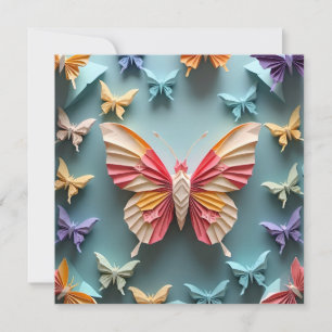 Butterfly Origami Inbjudningar