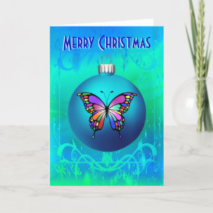 Butterfly Ornament - 7 x 5-tums kort