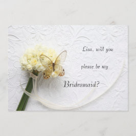 Butterfly på blombukett är min brudgummi inbjudningar