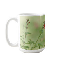 Butterfly på blommor, med verse från Psalm 118:24