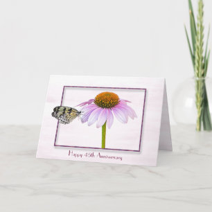 Butterfly på Cone Flower 45-årsjubiléet Kort