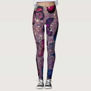 Butterfly på Glitter Leggings